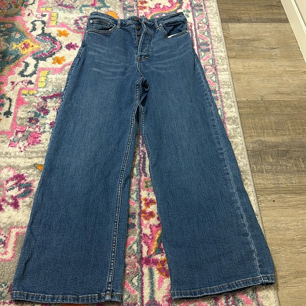 Wide leg free people jeans